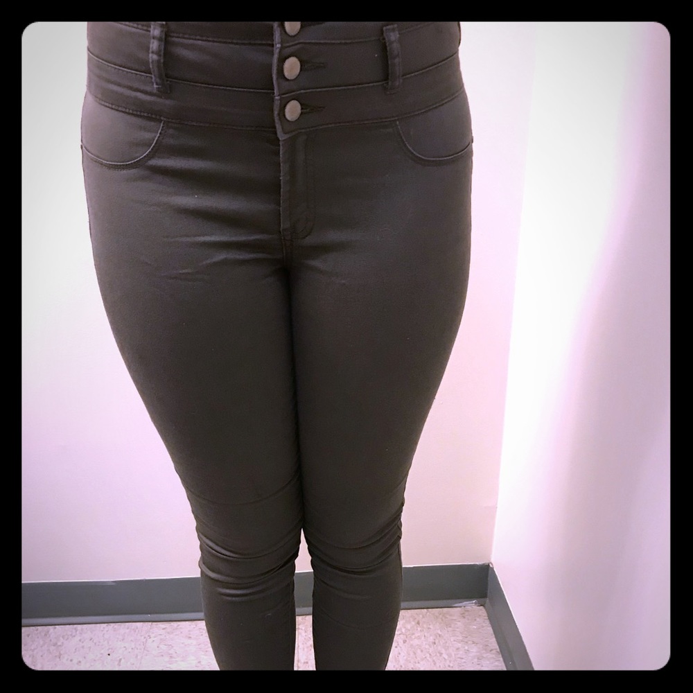 Green High Waist Jeans